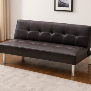 Leather sofa bed