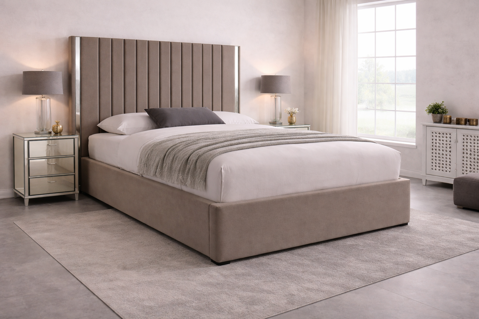 Opulance Panel Bed with a luxury mattress