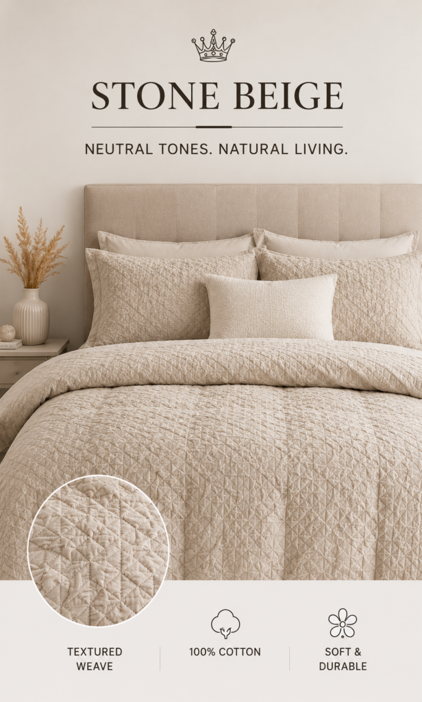 Stone Beige Bedding Set