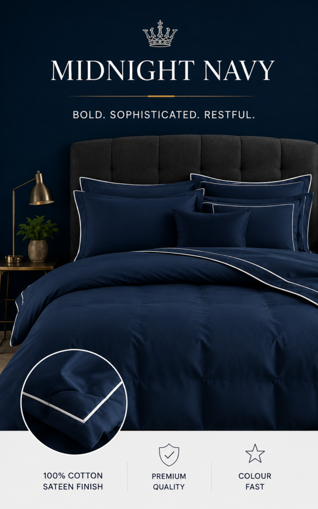 Midnight Navy Bedding Set