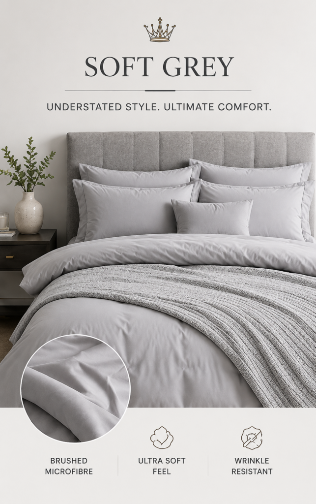 Soft Grey Bedding Set