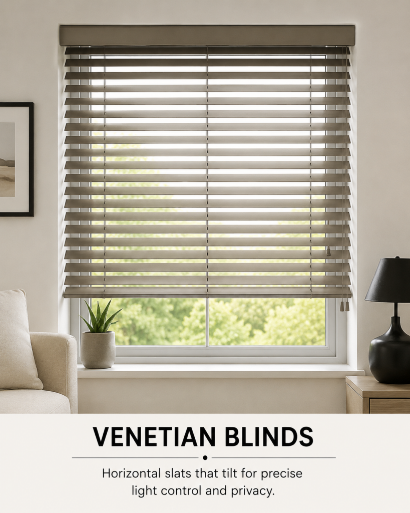 Grey Venetian Blinds